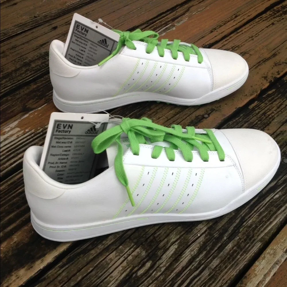Adidas Street Sample Golf Shoes Sneakers Mens 11 EUR 45.5 Shoes Green White RARE